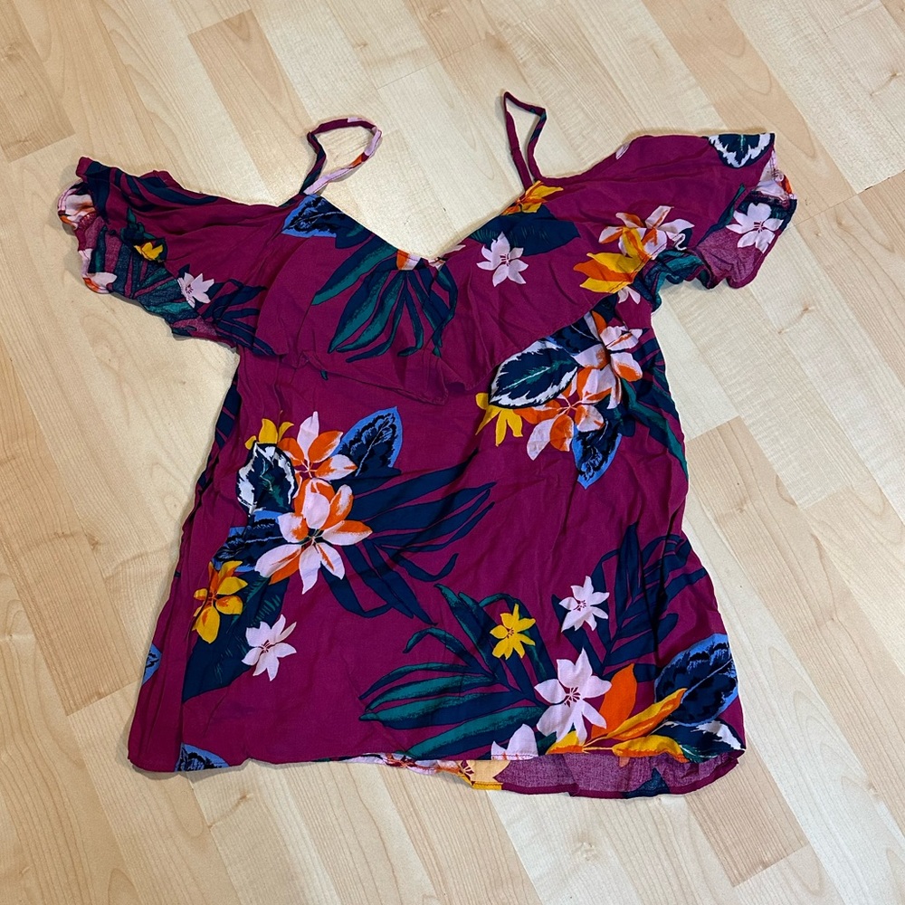 Old Navy Over Shoulder Floral Tank
